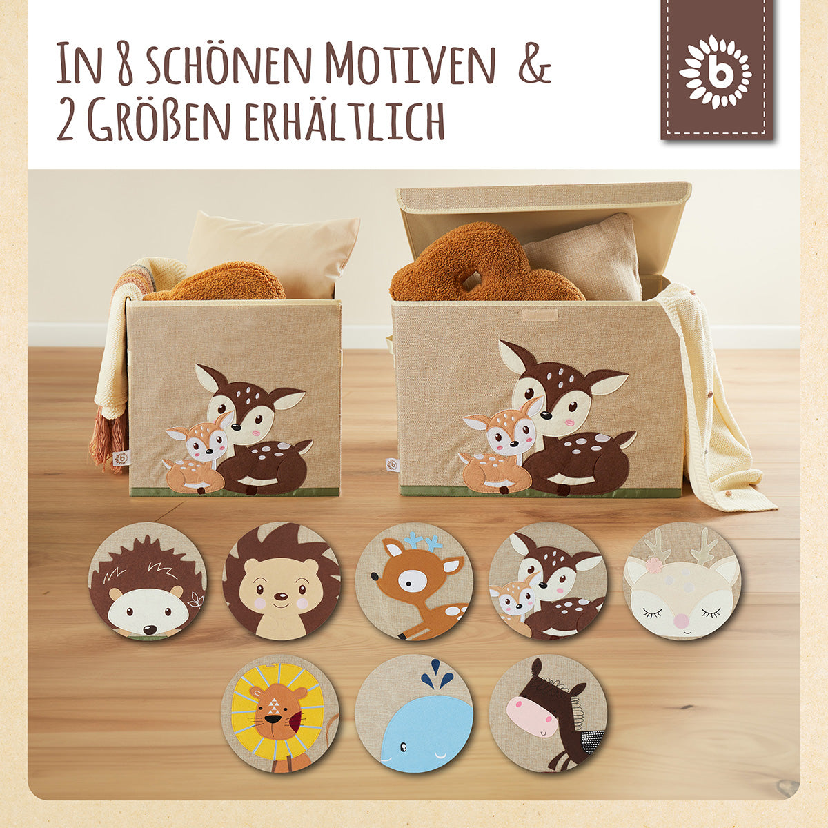 Aufbewahrungsbox Rehe mit Deckel