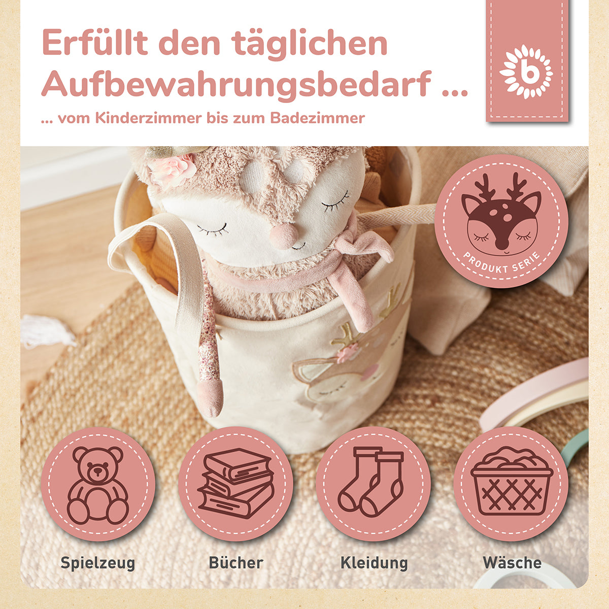 Aufbewahrungskorb Reh Ella