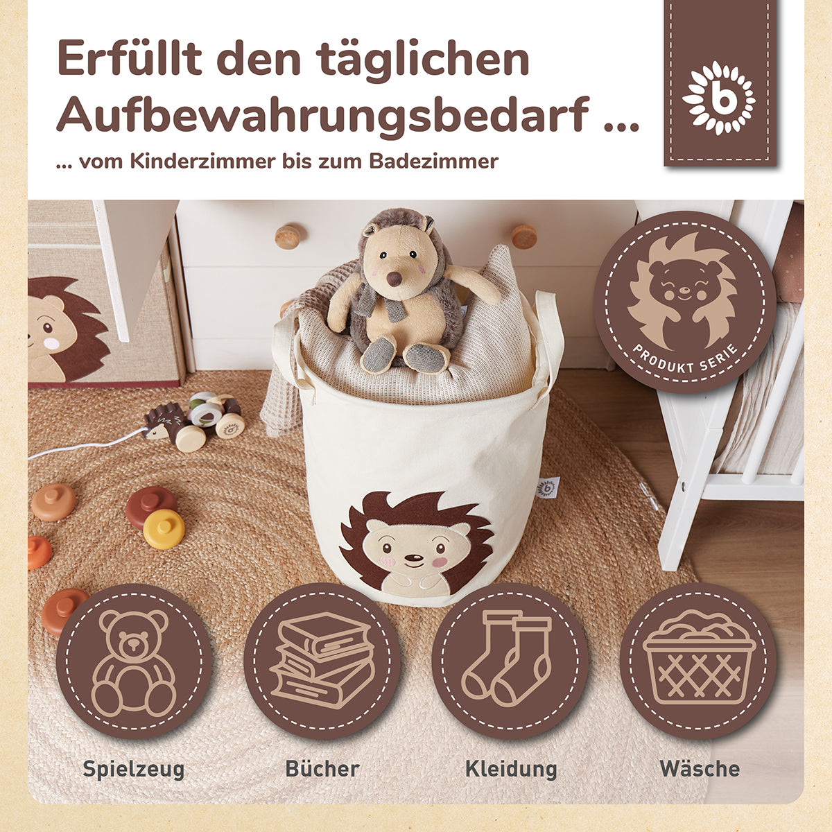 Aufbewahrungskorb Igel Piksi