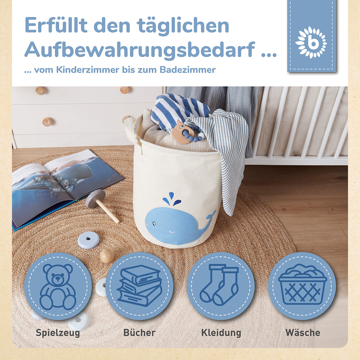 Aufbewahrungskorb Wal