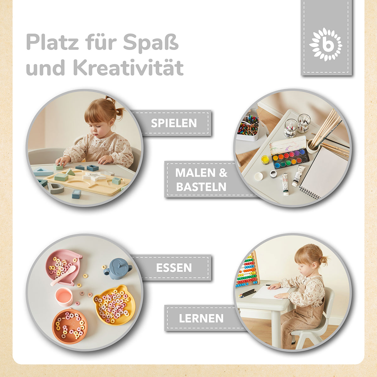 Kindertisch silver