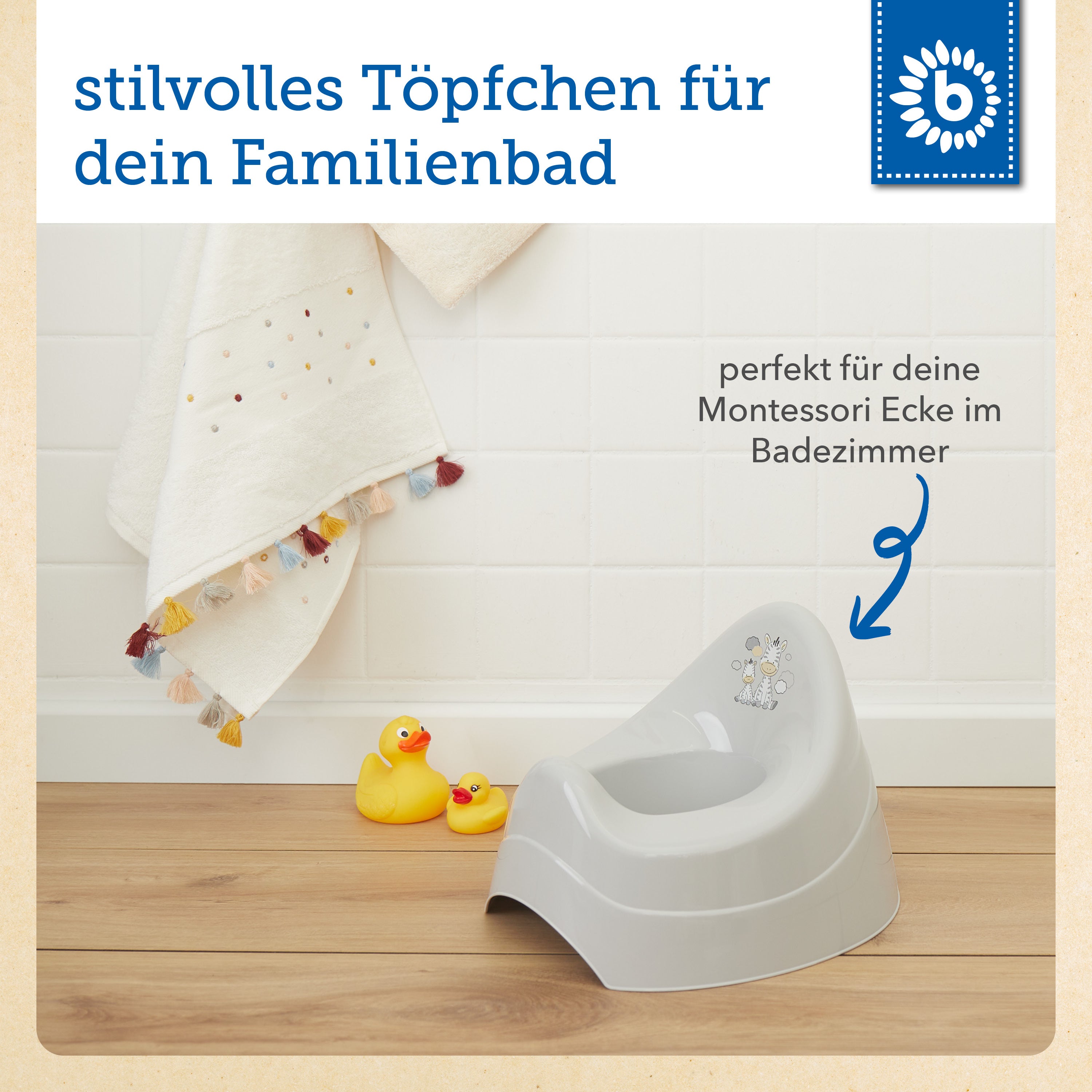 Töpfchen Zebra mit Musik