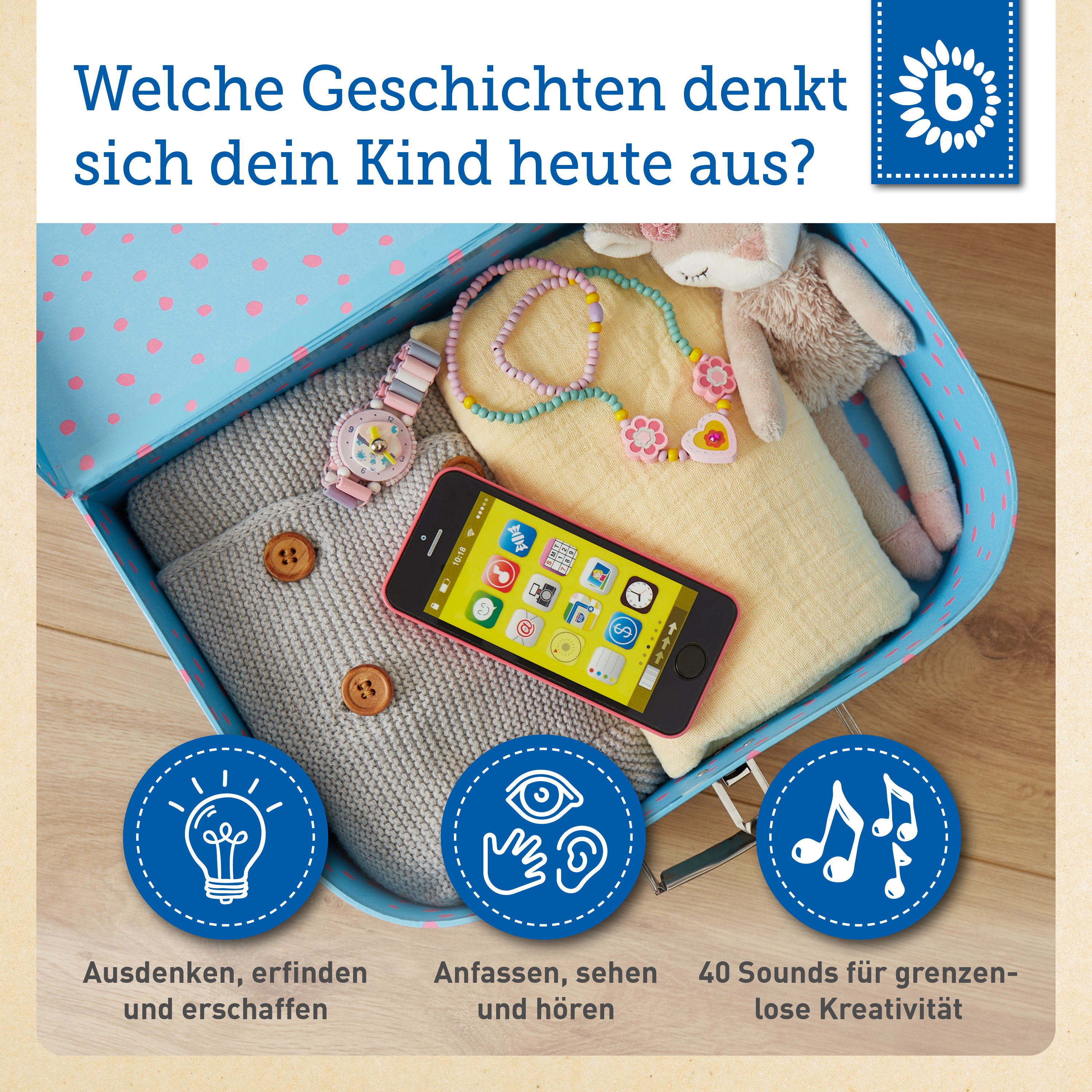 Smartphone rosa mit Licht/Sound