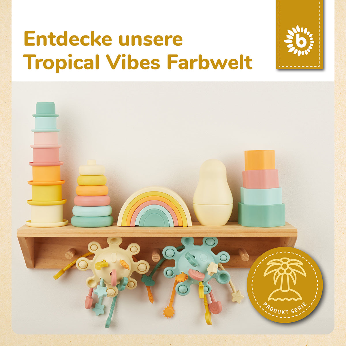 Silikon Stapelspiel Blume Tropical Vibes