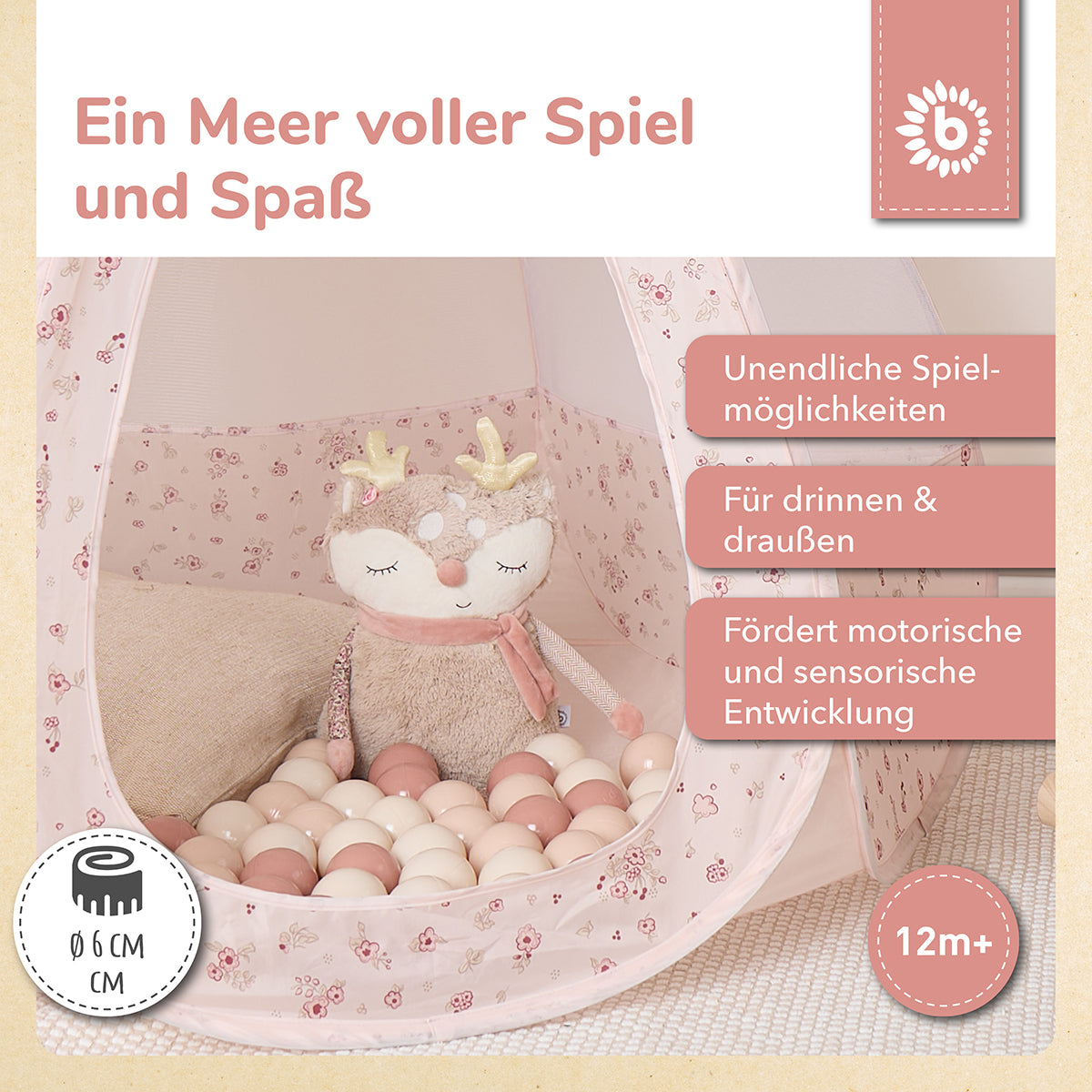 Bälle Dreamy Flowers 100 Stück