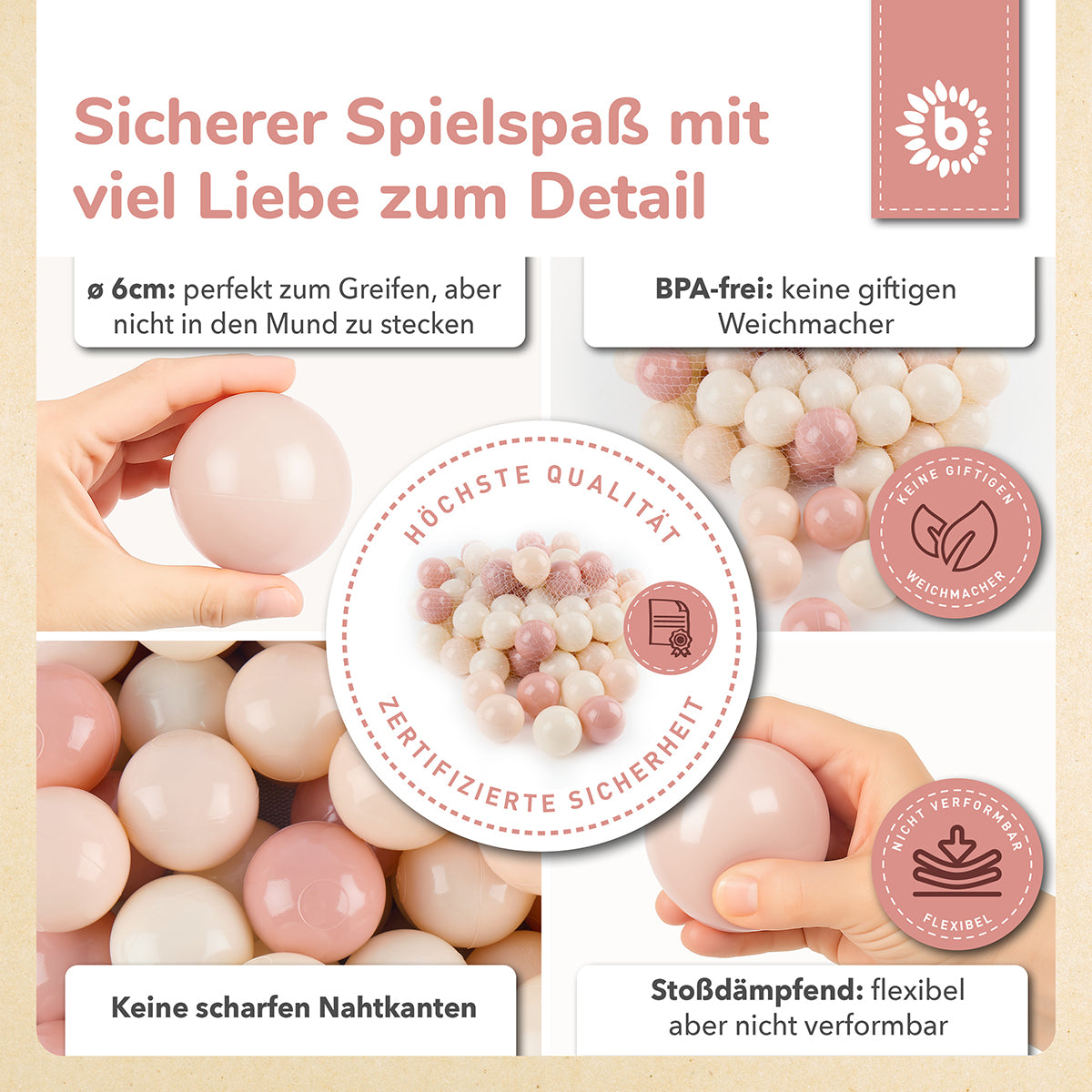 Bälle Dreamy Flowers 100 Stück