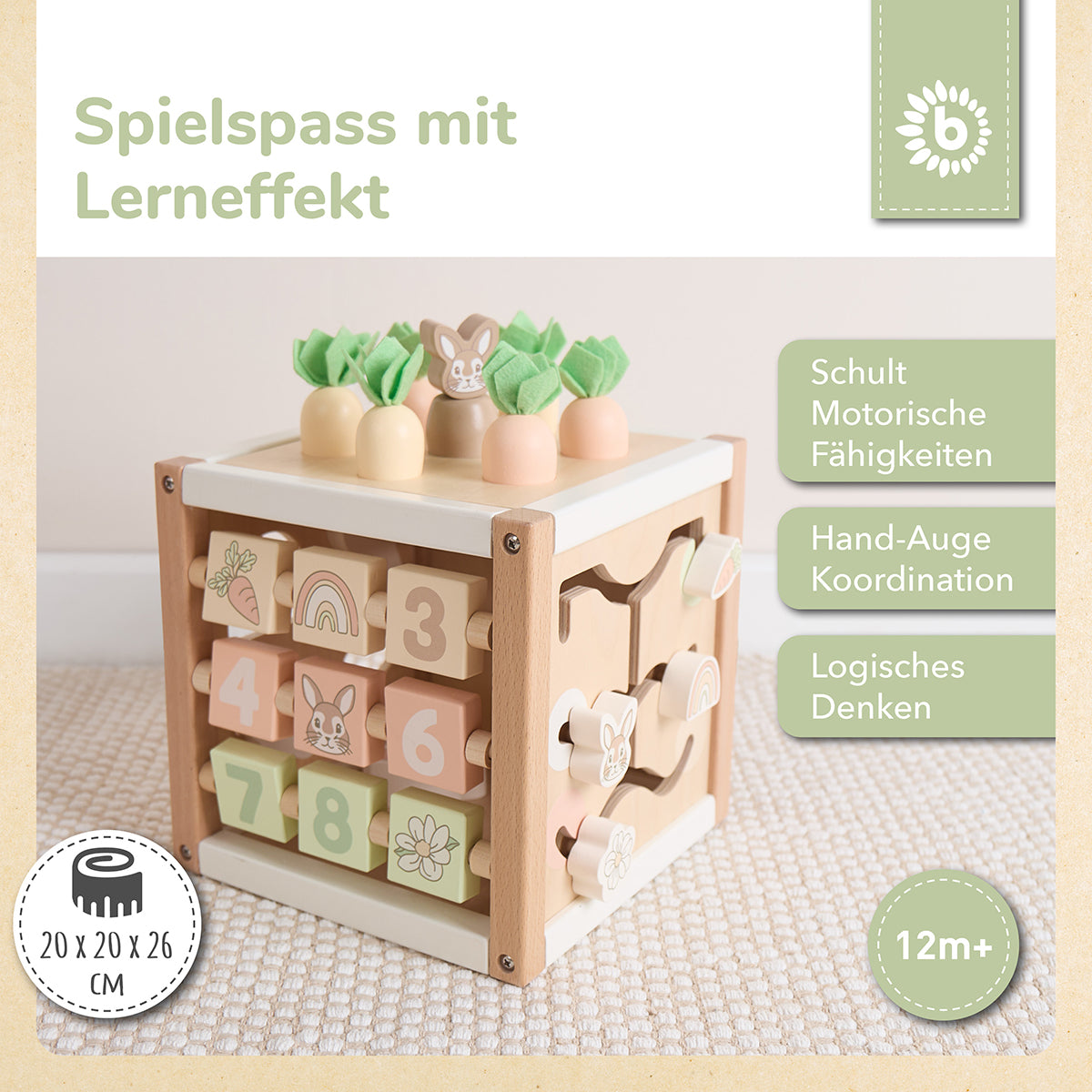 MOTORIKWÜRFEL HASE FINE FSC®