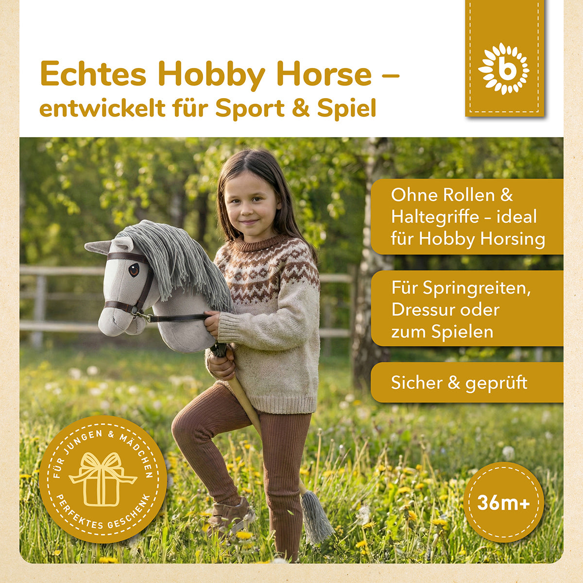 HOBBY HORSE GRAU - GRÖSSE M