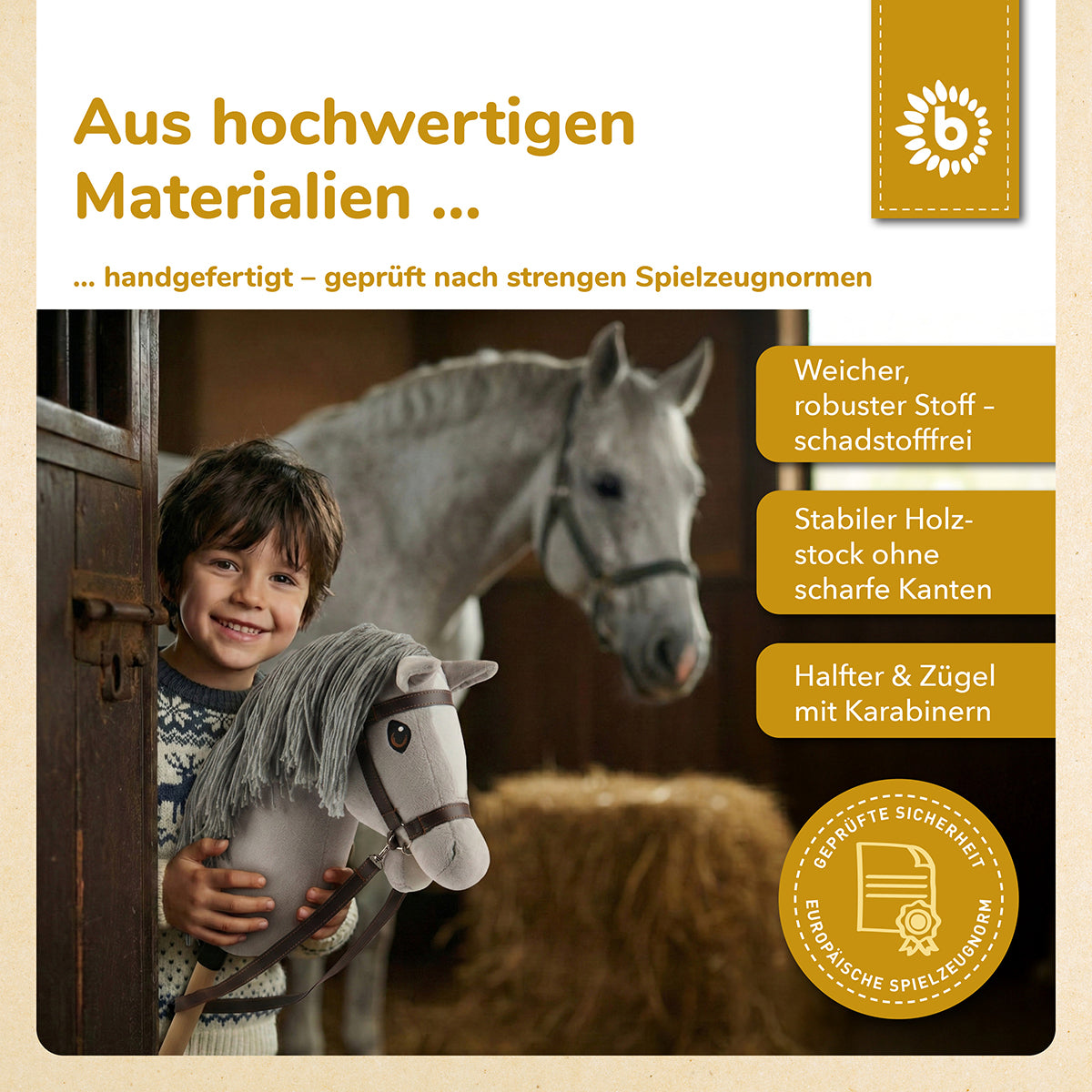 HOBBY HORSE GRAU - GRÖSSE M