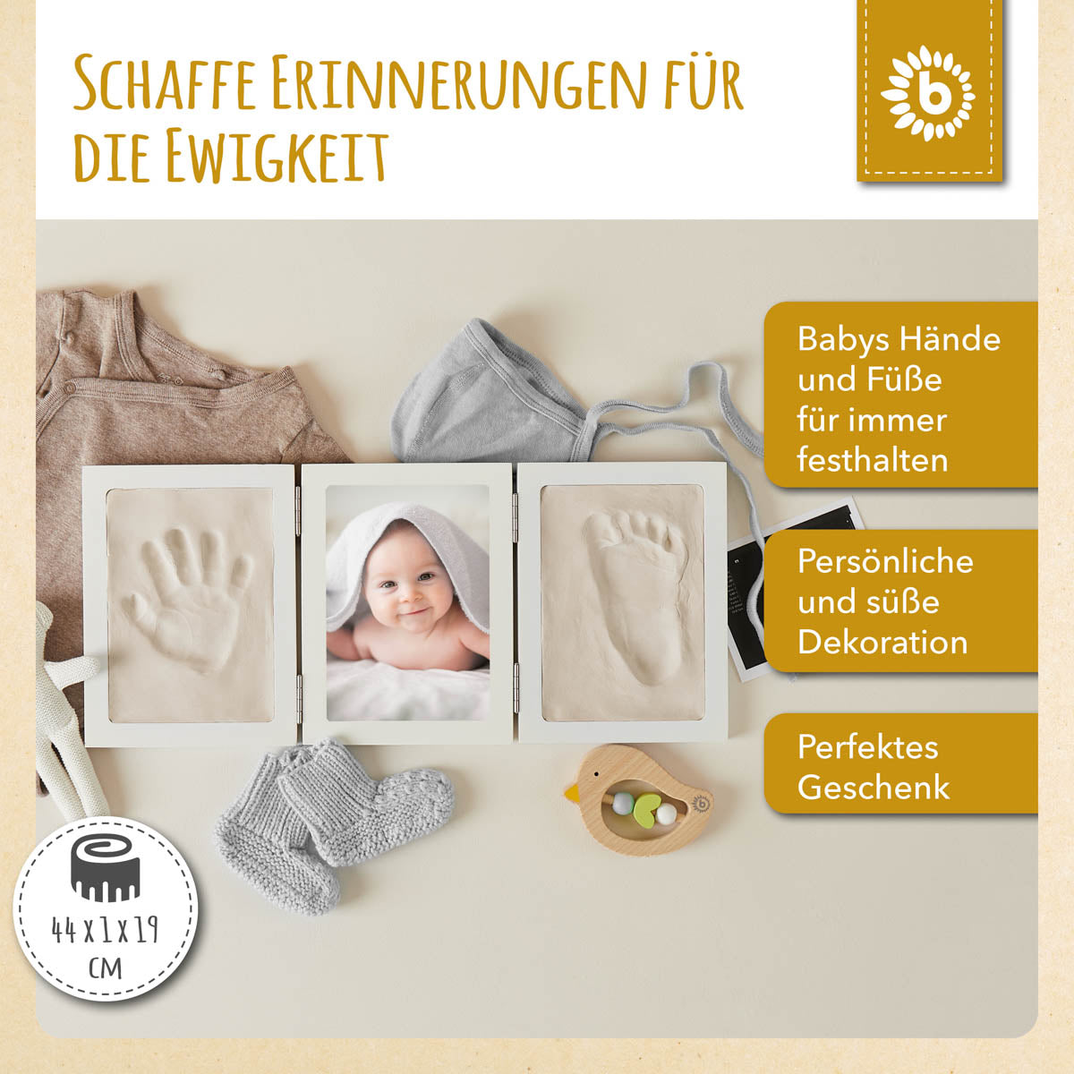Abdruckset mit Bilderrahmen