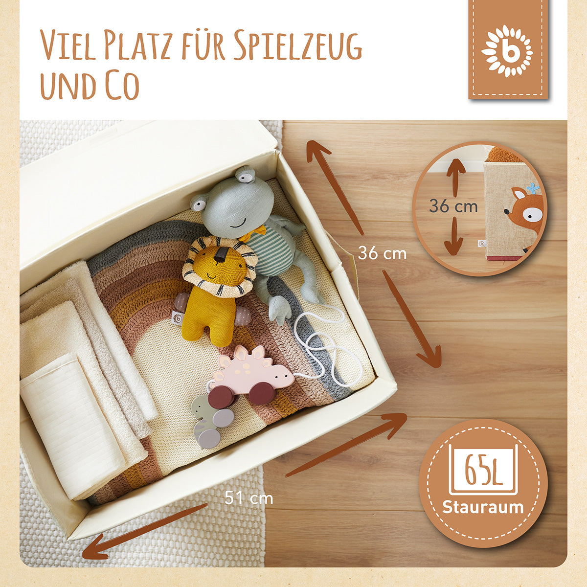 Aufbewahrungsbox Reh mit Deckel