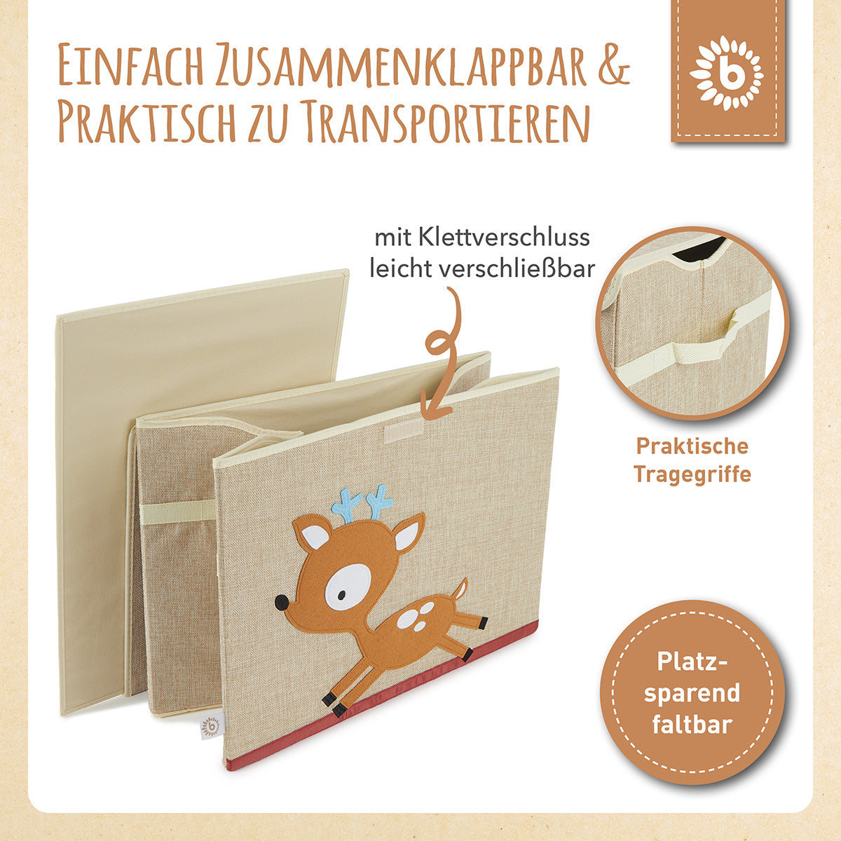 Aufbewahrungsbox Reh mit Deckel