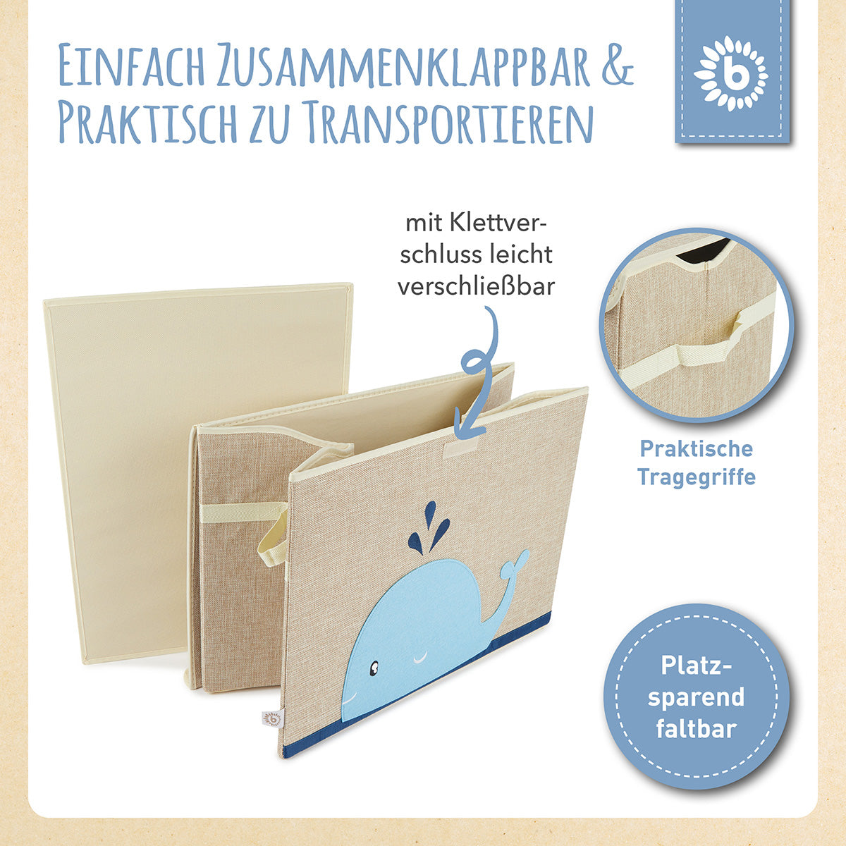 Aufbewahrungsbox Wal mit Deckel