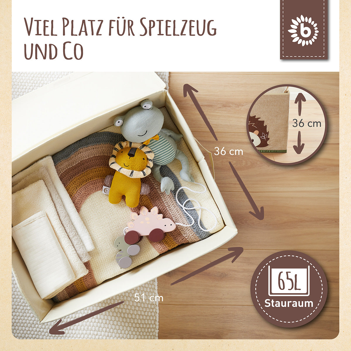 Aufbewahrungsbox Igel mit Deckel