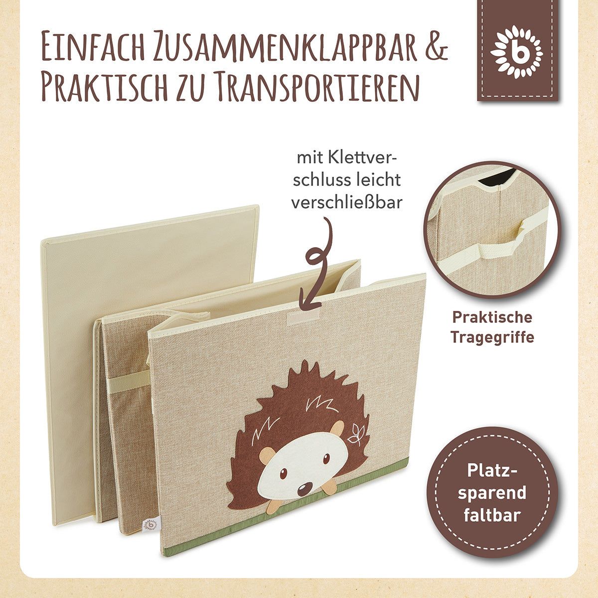 Aufbewahrungsbox Igel mit Deckel