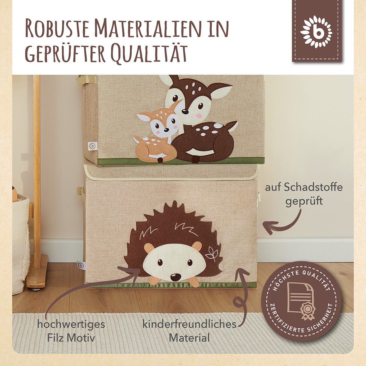 Aufbewahrungsbox Igel mit Deckel