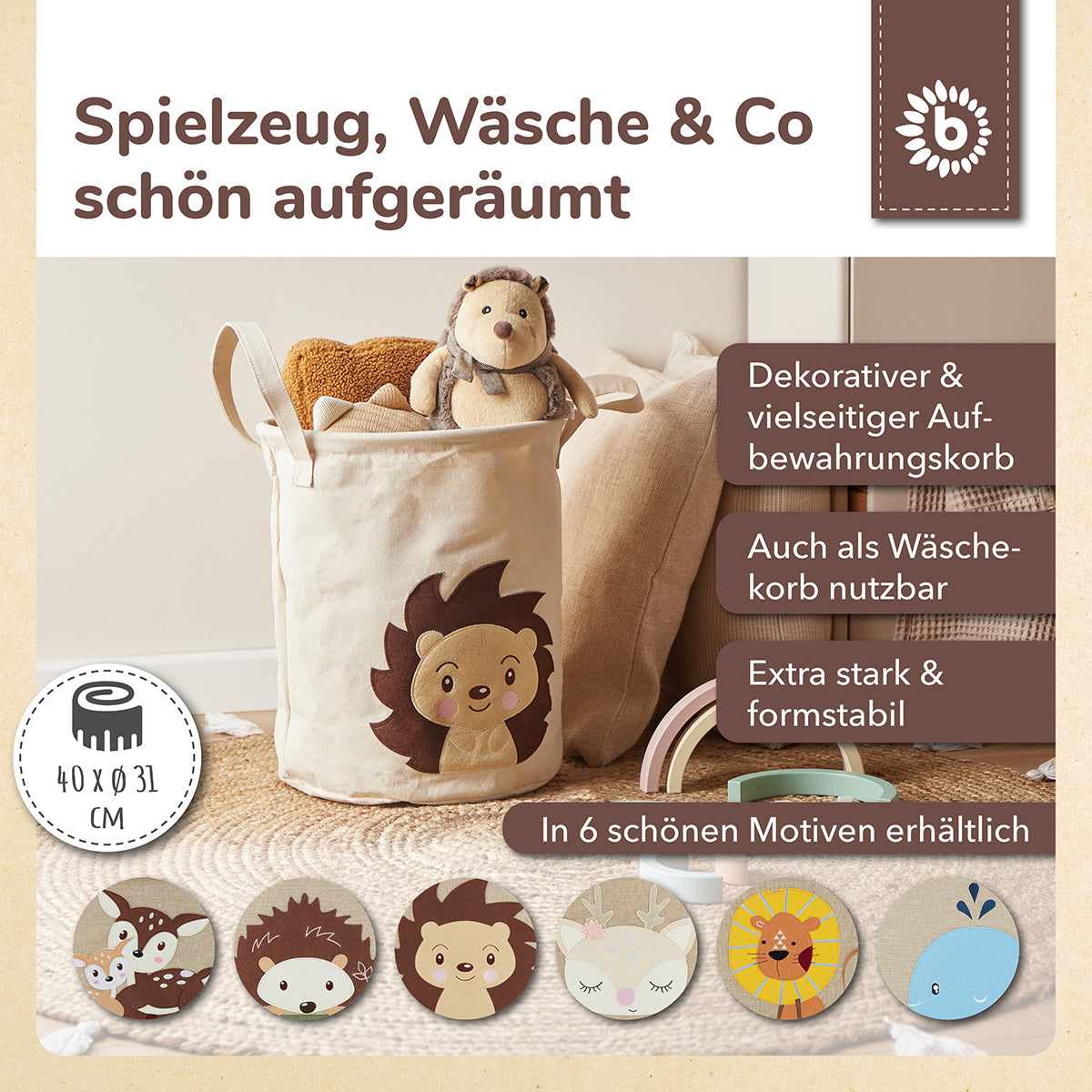 Aufbewahrungskorb Igel Piksi