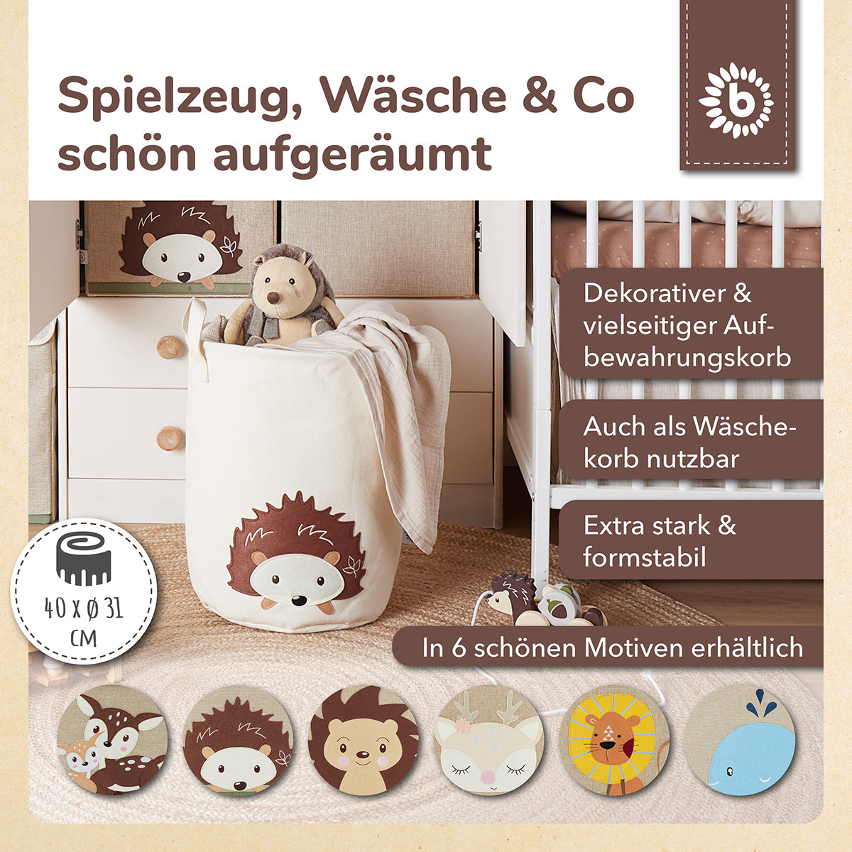 Aufbewahrungskorb Igel
