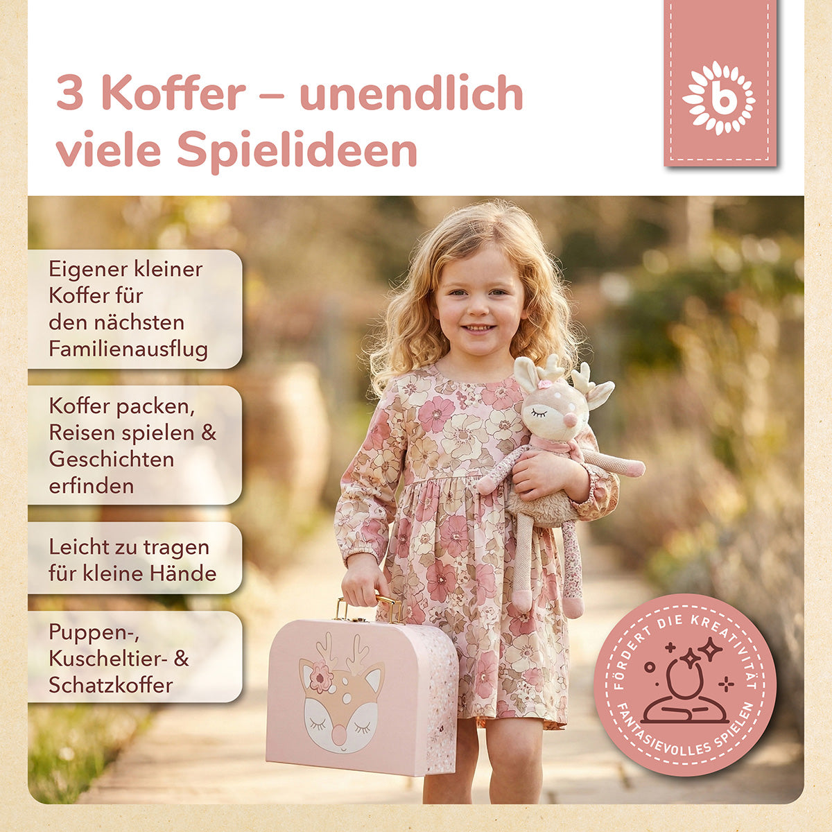 3er Kofferset Ella Dreamy Flowers