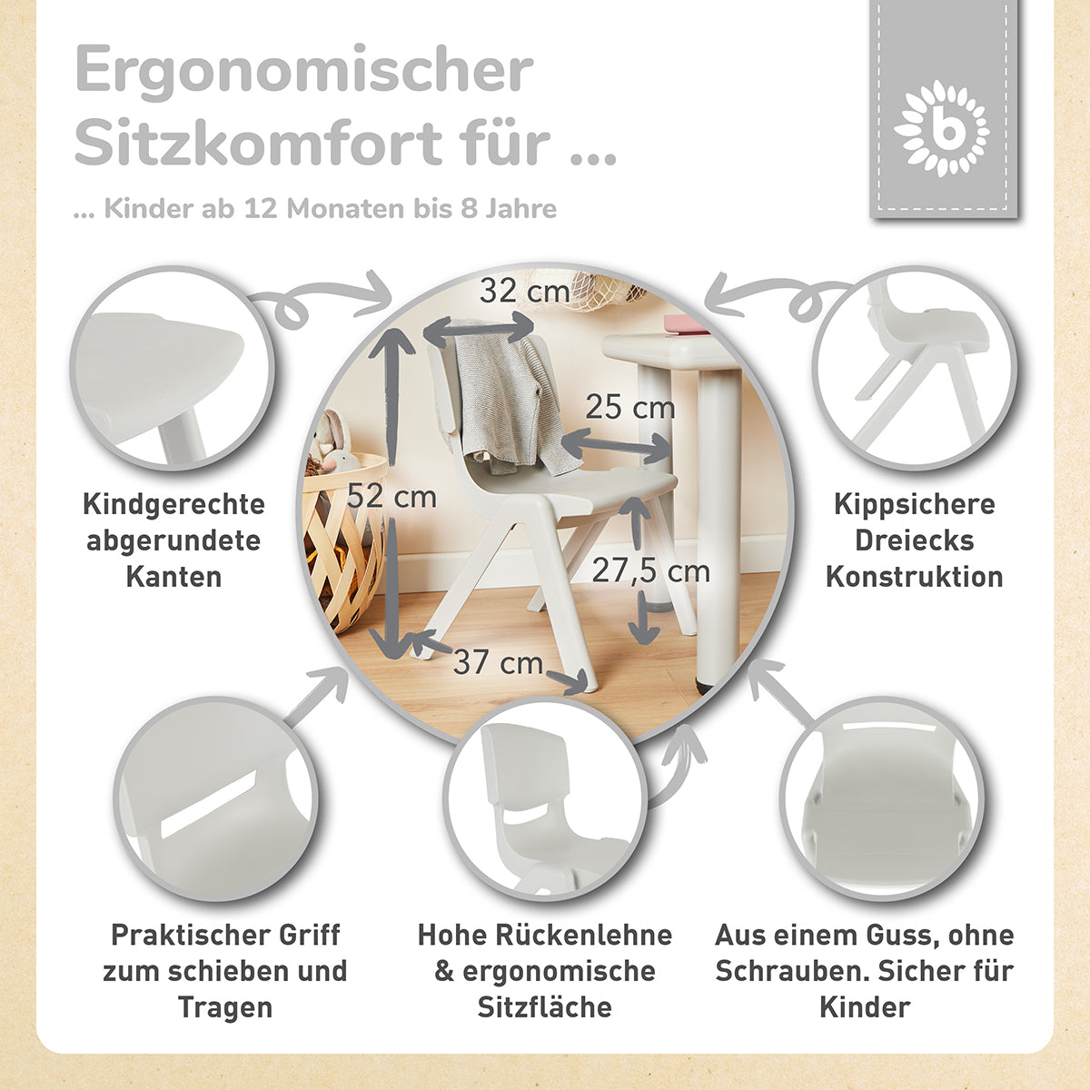 Kinderstuhl silver