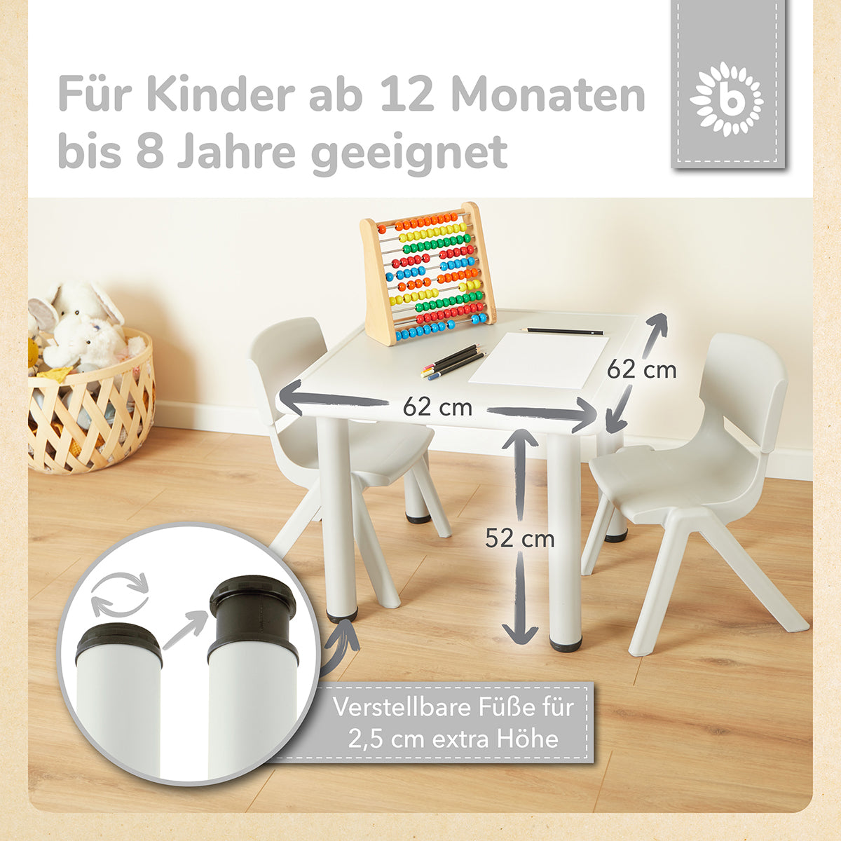 Kindertisch silver