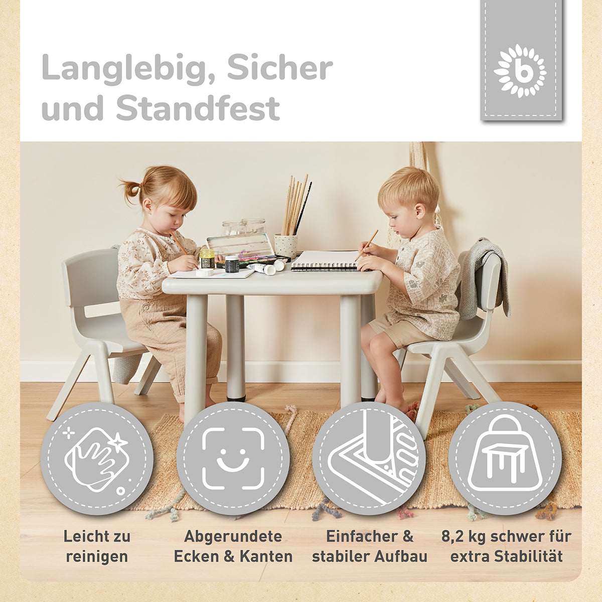 Kindertisch silver