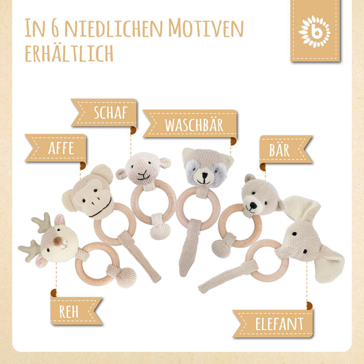 Greifling Schaf mit Rassel