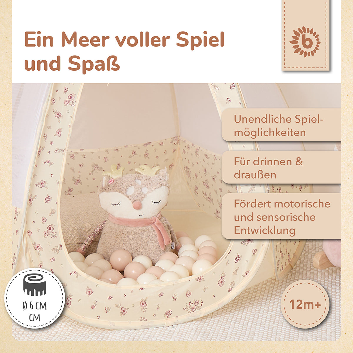 Bälle Vintage Flowers 100 Stück