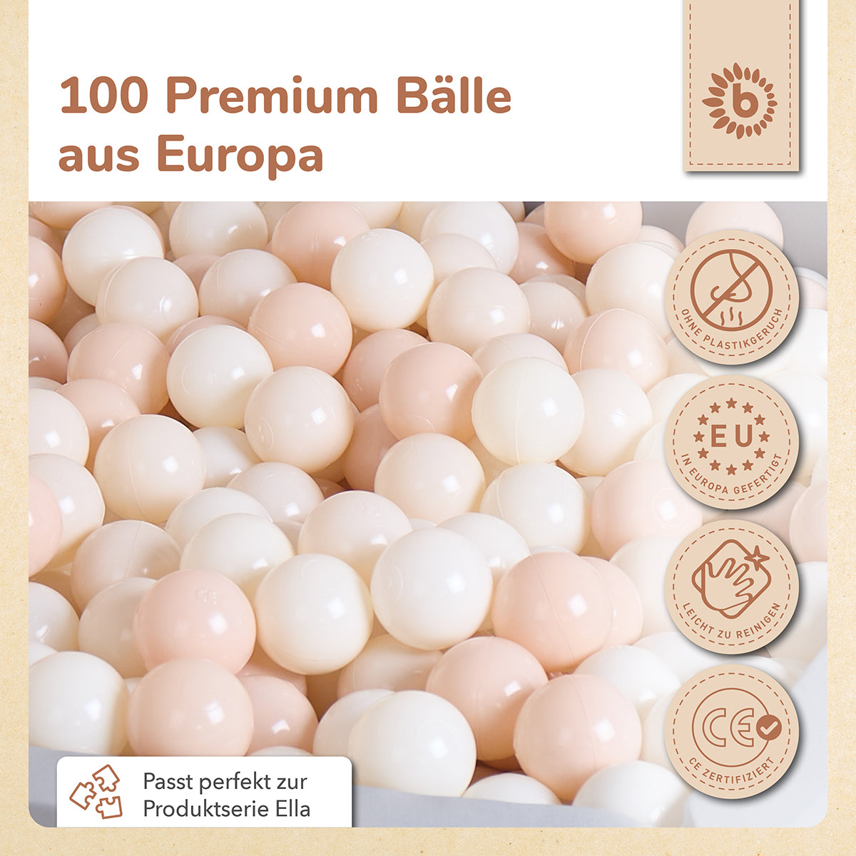 Bälle Vintage Flowers 100 Stück