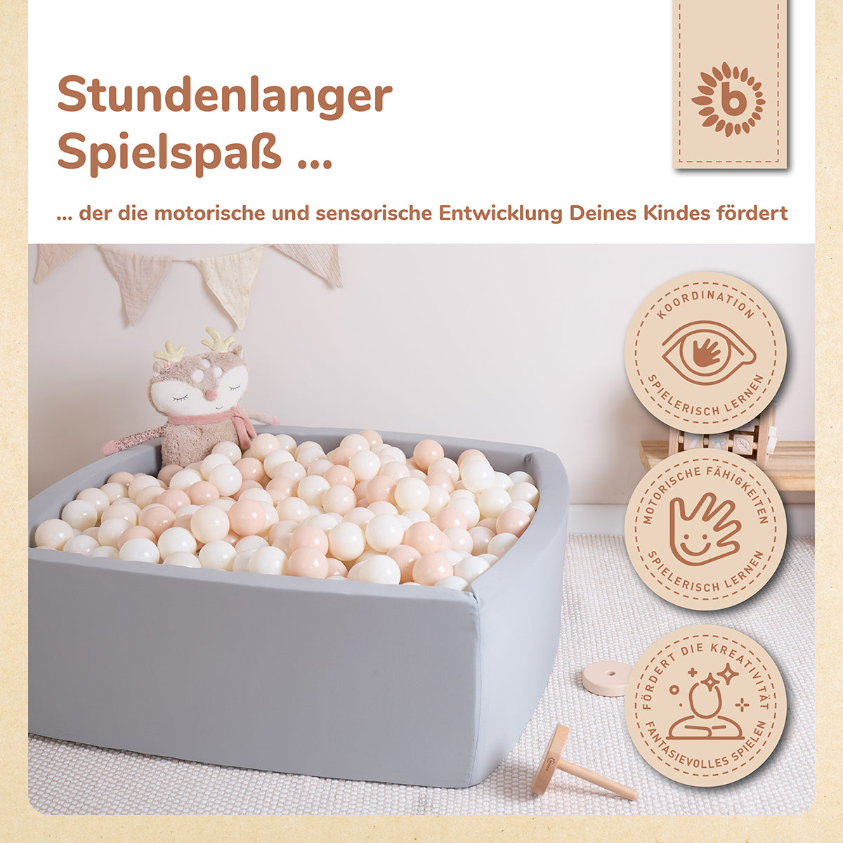 Bälle Vintage Flowers 100 Stück