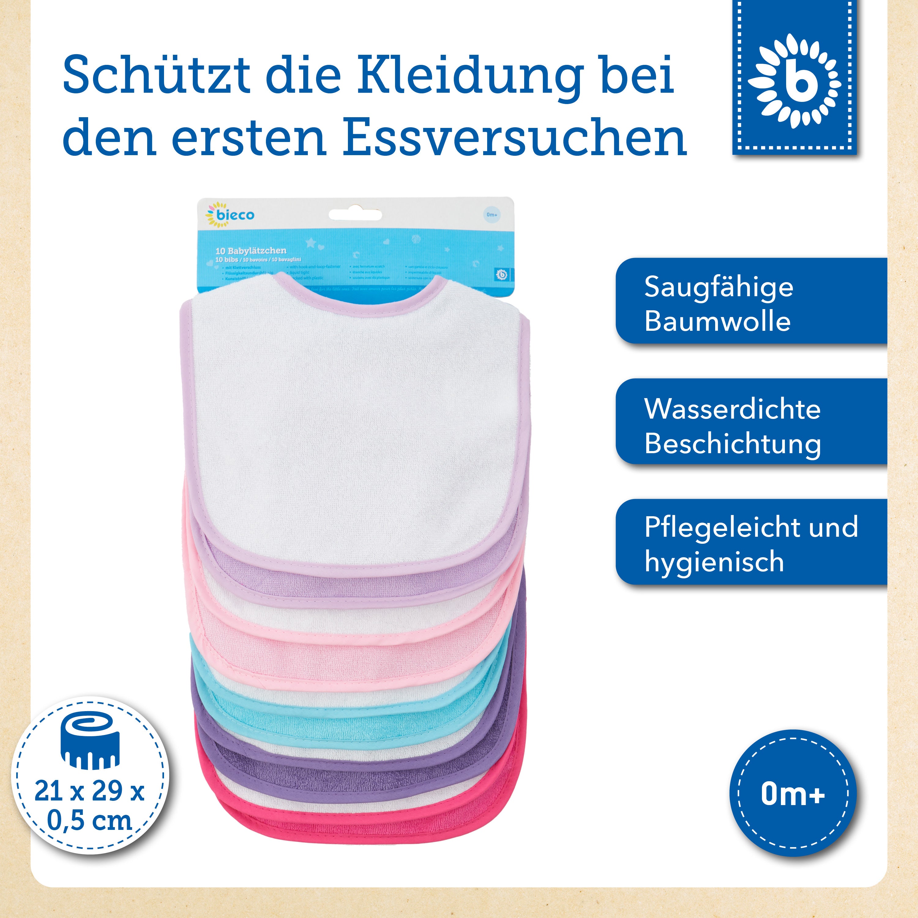 10er Set Lätzchen Unicorn