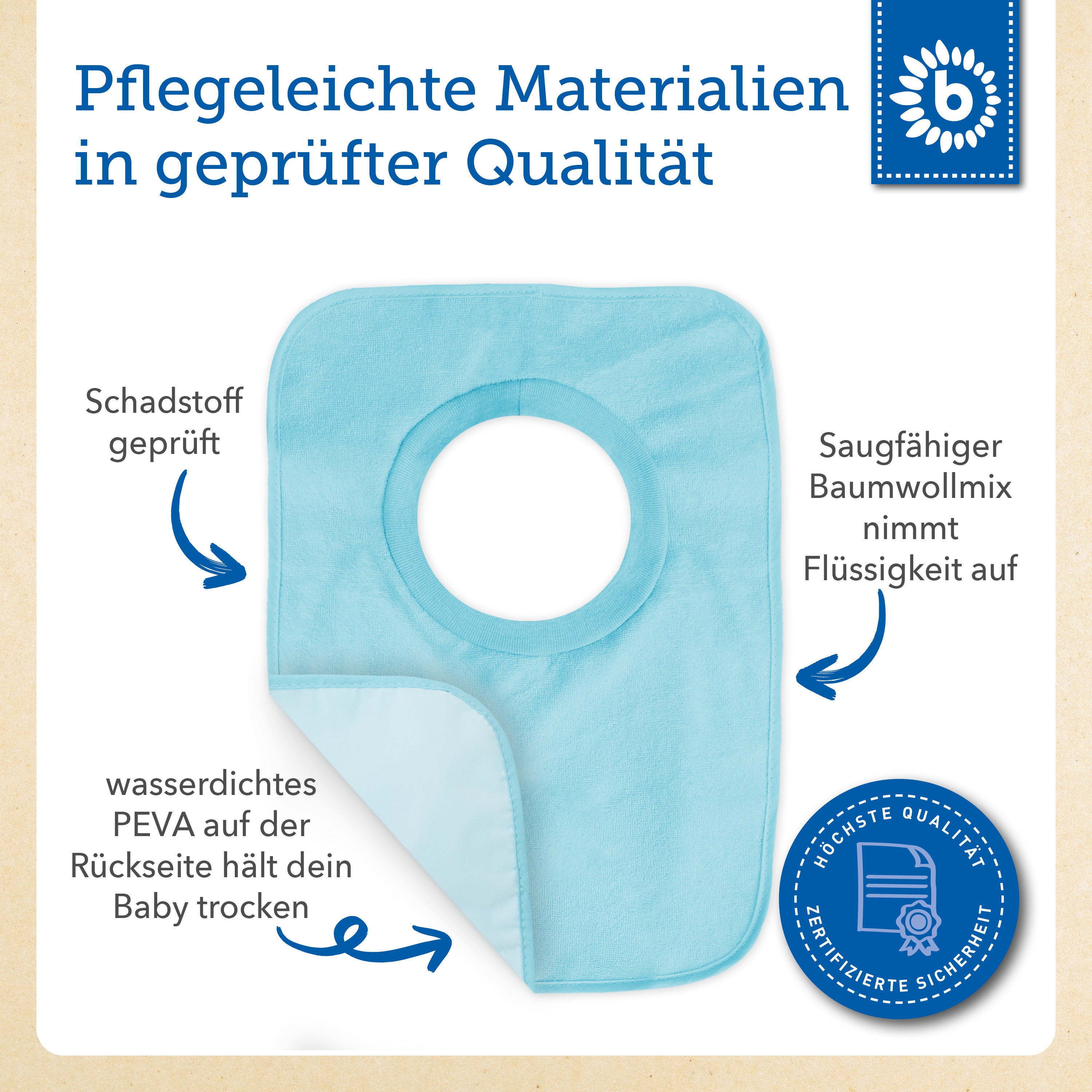 6er Set Schlupflätzchen Rainbow