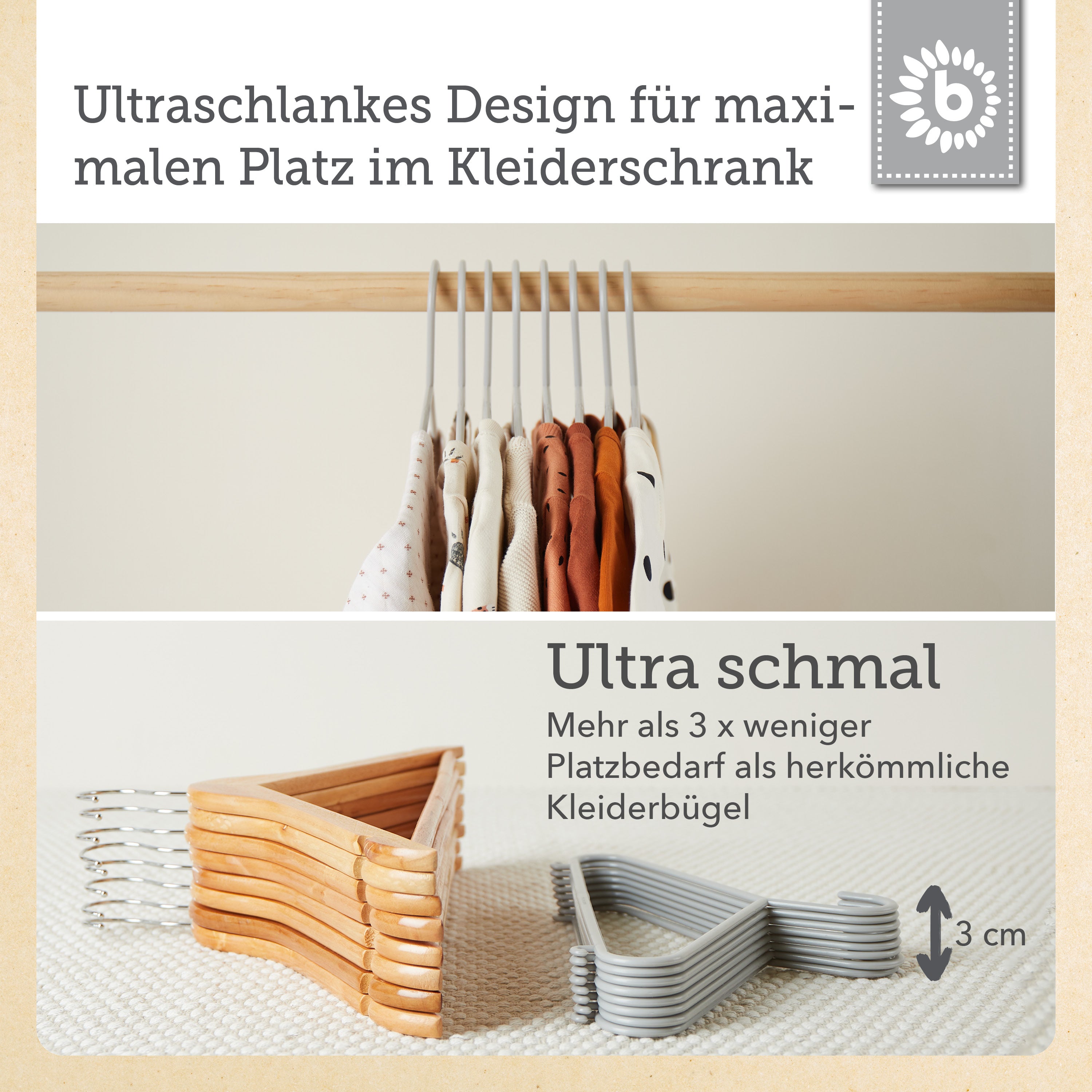 Kleiderbügel 8er Set silver