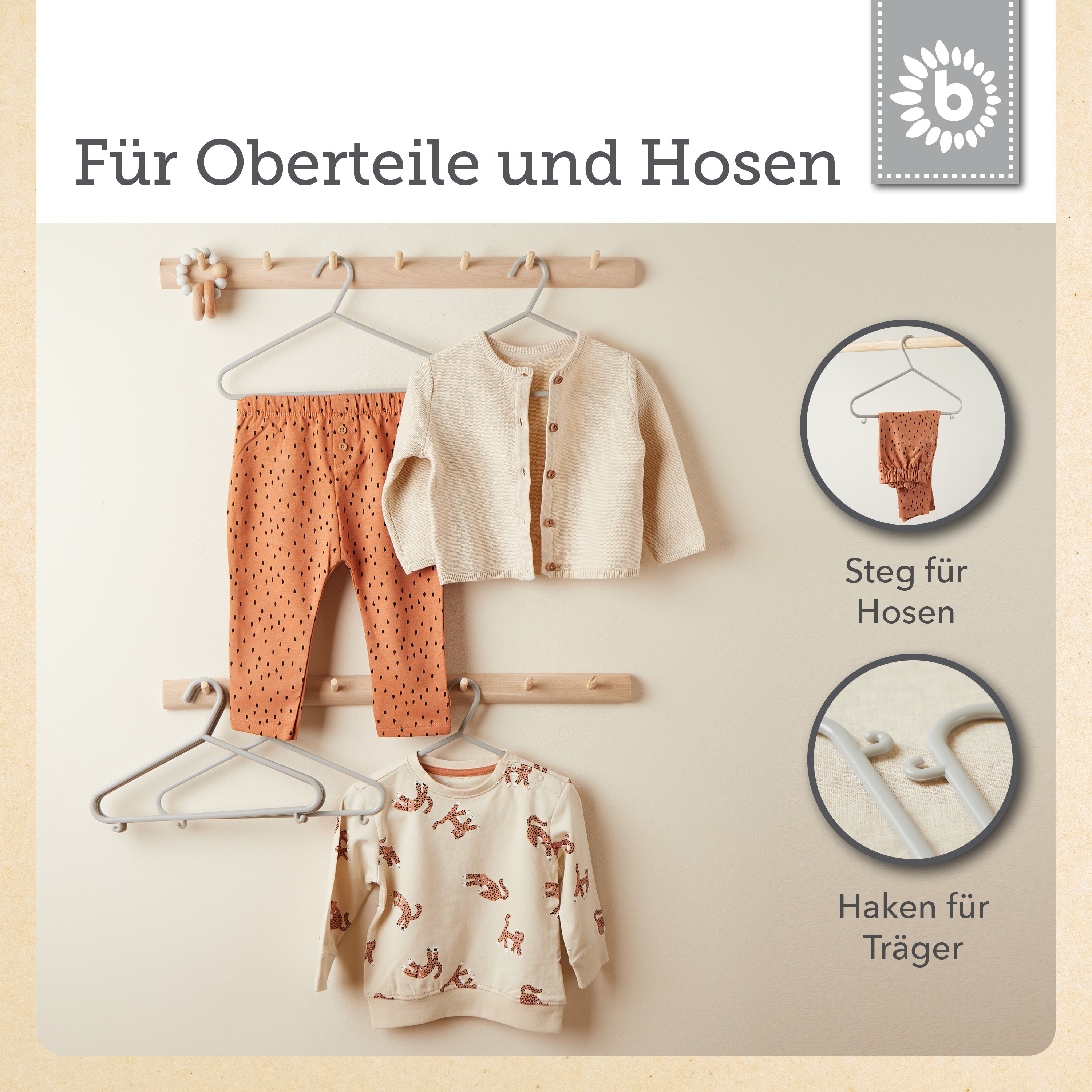 Kleiderbügel 8er Set silver